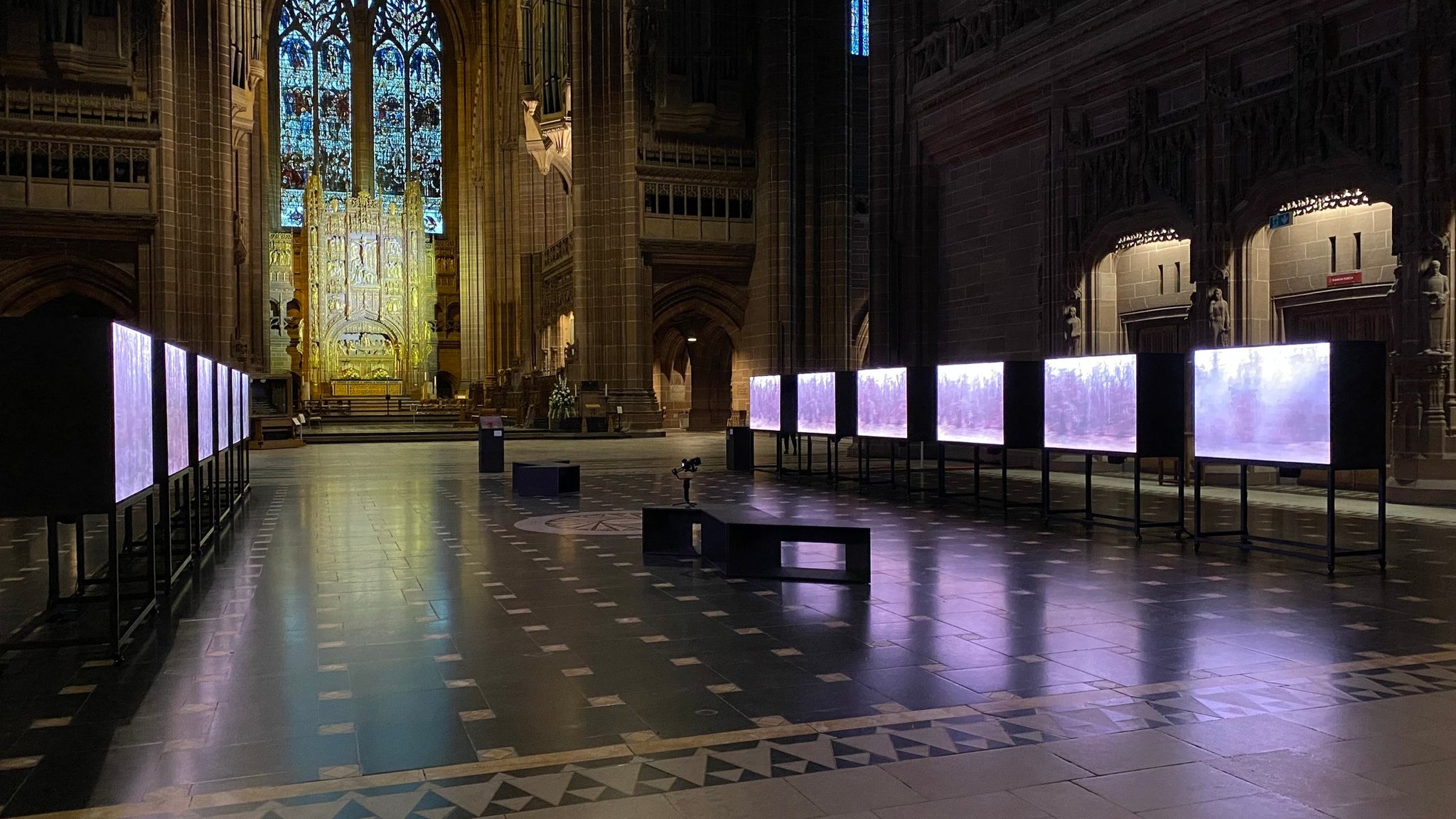 Izyum to Liverpool: Ukrainian artist Katya Buchatska presented a 14-hour multichannel installation at Liverpool Cathedral
